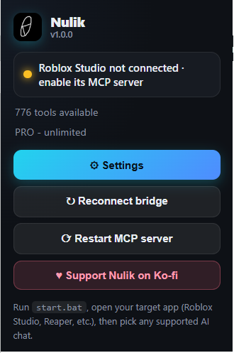 Nulik Extension Popup